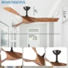 Ceiling Fan, 6-Speed, ABS, Copper, Plastic - view 2