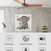 Ceiling Fan, 6-Speed, ABS, Copper, Plastic - view 3