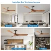Ceiling Fan, 6-Speed, ABS, Copper, Plastic - view 6