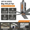 Ceiling Fan, RTFANS, Aluminum, HVLS