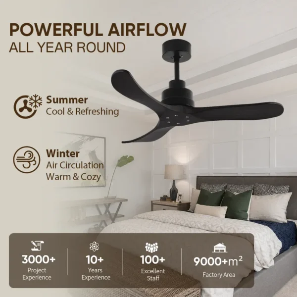 Ceiling Fan, USA, 35W(0.05hp), Solid Wood + Metal - view 2