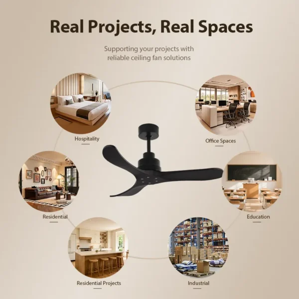 Ceiling Fan, USA, 35W(0.05hp), Solid Wood + Metal - view 3