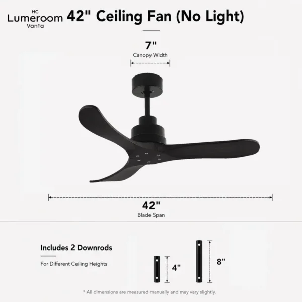 Ceiling Fan, USA, 35W(0.05hp), Solid Wood + Metal - view 6