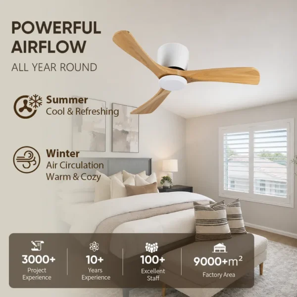 Ceiling Fan, USA, 35W(0.05hp), Wood+Metal - view 2