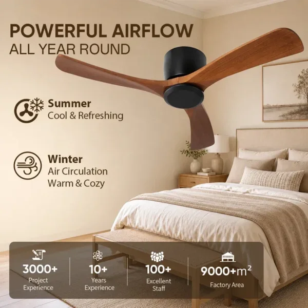 Ceiling Fan, USA, 35W(0.05hp), Wood+Metal - view 2