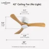 Ceiling Fan, USA, 35W(0.05hp), Wood+Metal - view 5