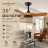 Ceiling Fan, USA, 35W, Solid Wood + Metal