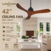 Ceiling Fan, USA, 35W, Solid Wood + Metal