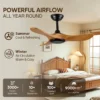 Ceiling Fan, USA, 35W, Solid Wood + Metal - view 2