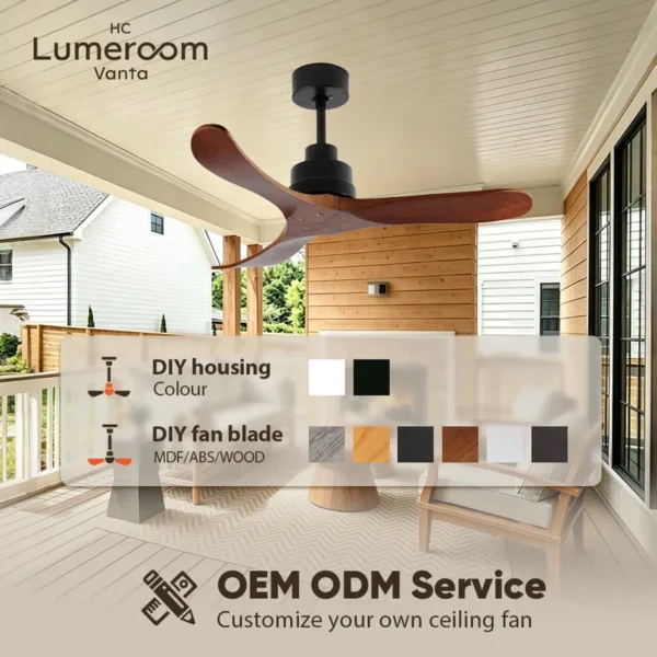 Ceiling Fan, USA, 35W, Solid Wood + Metal - view 3