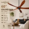 Ceiling Fan, USA, 50 W(0.07hp), Solid Wood + Metal