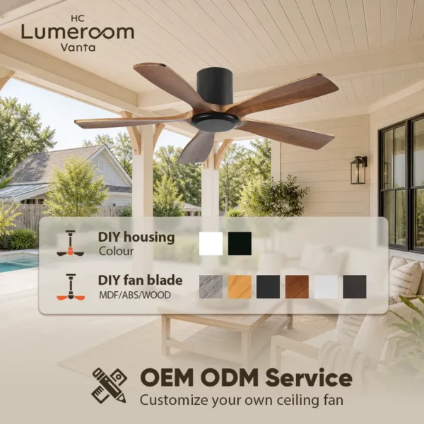 Ceiling Fan, USA, 50 W(0.07hp), Solid Wood + Metal - view 3