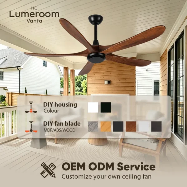 Ceiling Fan, USA, 50 W(0.07hp), Solid Wood + Metal - view 3