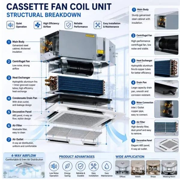 Ceiling Fan, Water, Fan Coil Unit - view 3
