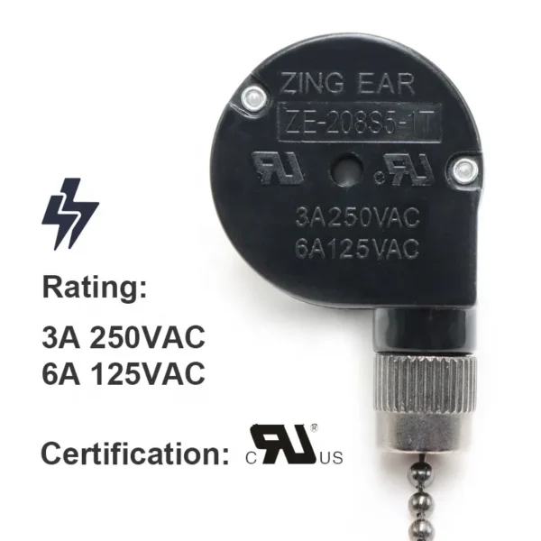 Ceiling Fan, ZING, EAR, ZE-208S5-1T, 3A - view 3