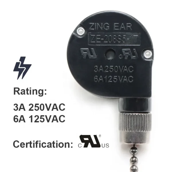 Ceiling Fan, ZING, EAR, ZE-208S5-1T, Plastic - view 6