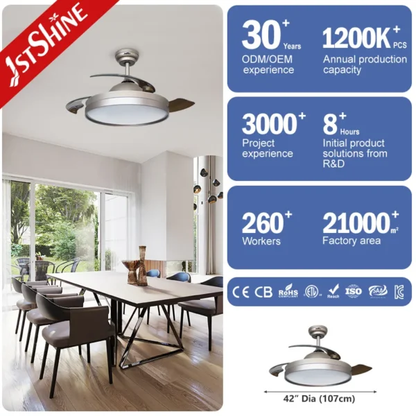 Ceiling Fans, 1stshine, 65, Metal - view 3