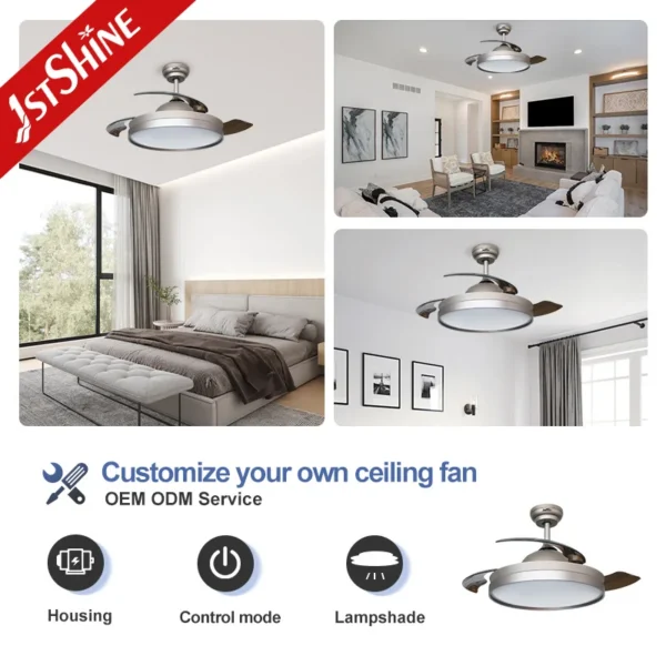 Ceiling Fans, 1stshine, 65, Metal - view 4