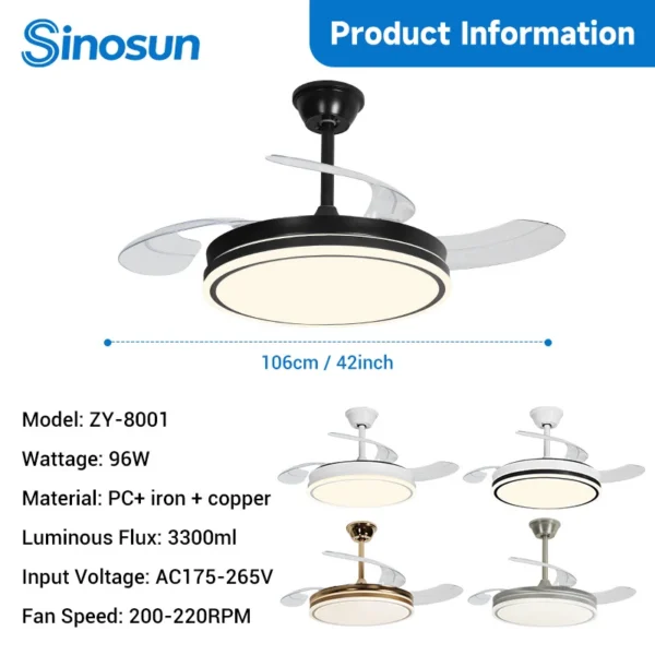 Ceiling Fans, AC175-265V, 96W - view 2