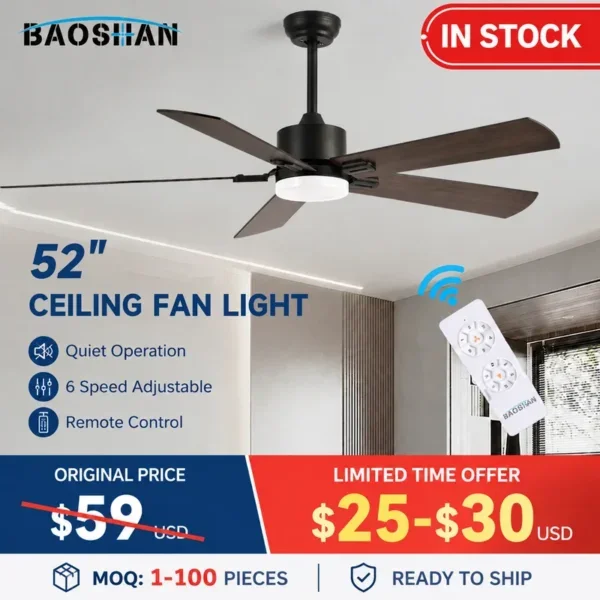 Ceiling Fans, FE+Plywood Blade, F5671A-52