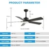 Ceiling Fans, FE+Plywood Blade, F5671A-52 - view 3