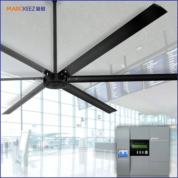 Ceiling Mount Ventilation Fan, 2.5M, 8ft, Aluminium, HVLS - view 5
