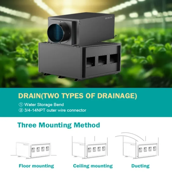 Ceiling Mounted Industrial Dehumidifier, 26L, Ducted - view 6
