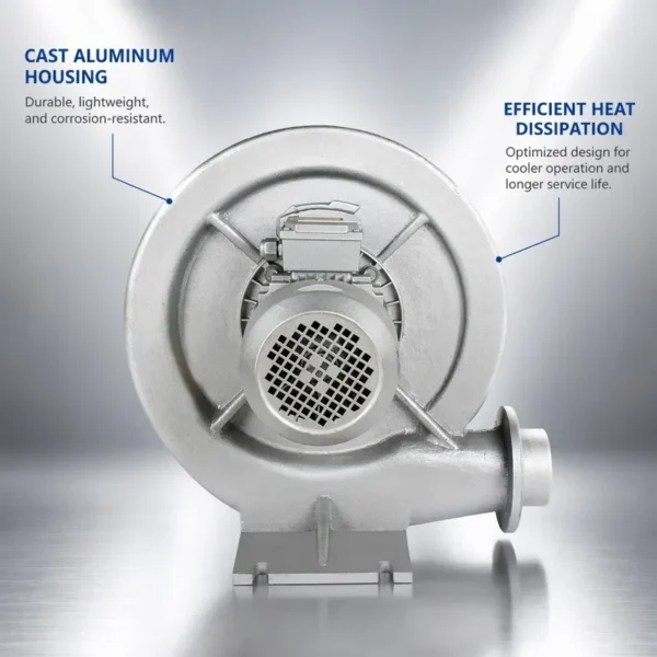 Centrifugal Blower, 0.75KW, Cast, Aluminum - view 6