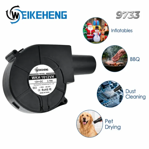 Centrifugal Blower, 12VDC, 2.7A, 9733, WHK1012VH - view 6