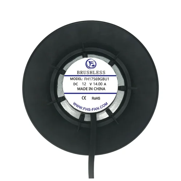 Centrifugal Blower, 175x175x69mm, 12V/24V/48V, Plastic - view 2