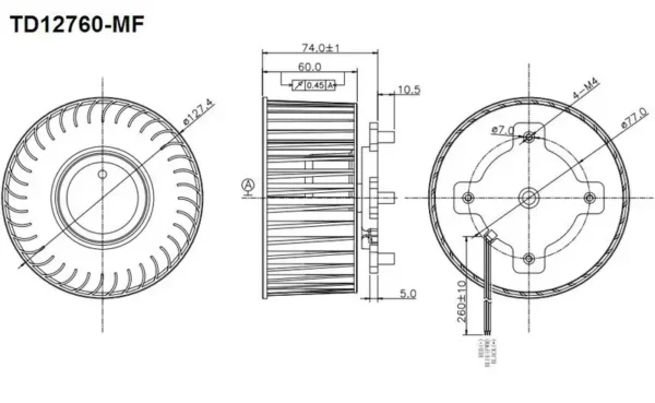 Centrifugal Blower, 24V, 128, X73, Plastic - view 2