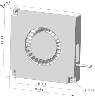 Centrifugal Blower, 5010, 3500RPM, 12v - view 3