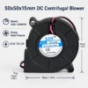 Centrifugal Blower, 5015, 4000-6500RPM, Brushless, 50x50x15mm