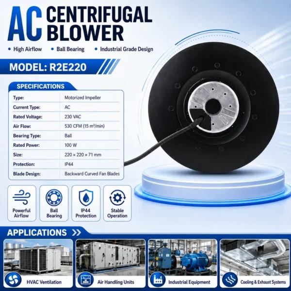 Centrifugal Blower, AC220/230V, 50/60Hz, 22CM, 22071 - view 2