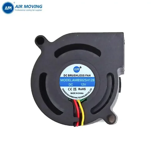 Centrifugal Blower, AM5025H12B, 50x50x25mm, 12V, 24V