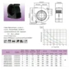 Centrifugal Blower, AM5025H12B, 50x50x25mm, 12V, 24V - view 4