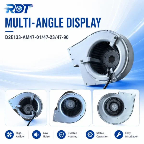 Centrifugal Blower, D2E133-AM47-01, 230 V, Corded Electric - view 6