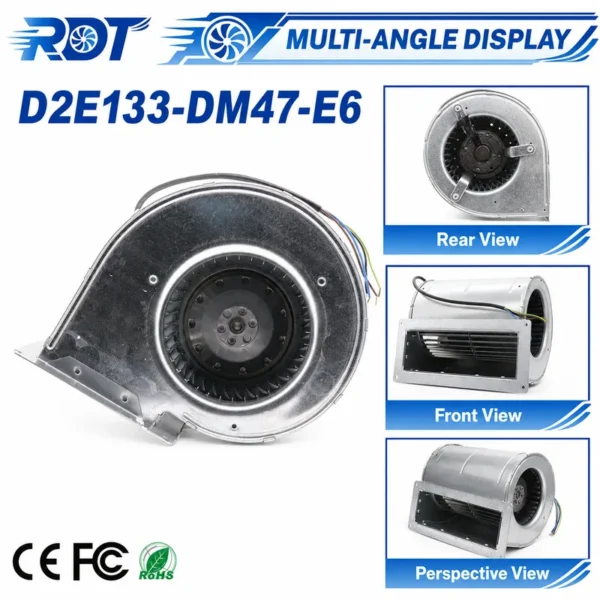 Centrifugal Blower, D2E133-DM47-E6, 230V, 195W, 133mm - view 6