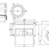 Centrifugal Blower, DC140-160D, CFM, 202x198x208.5mm - view 5