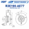Centrifugal Blower, R2E190-AE77, 230VAC, 190mm - view 3