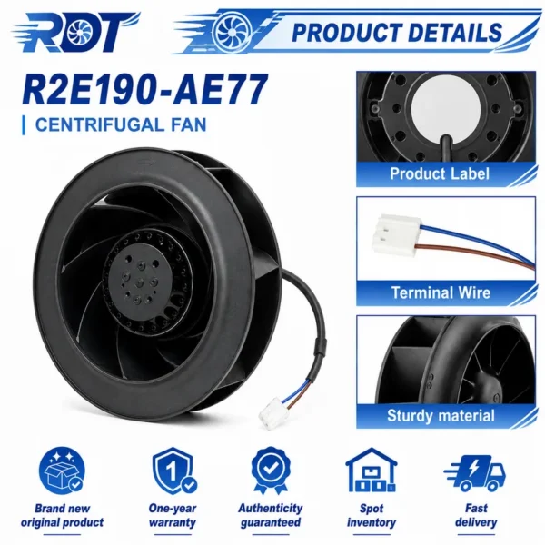 Centrifugal Blower, R2E190-AE77, 230VAC, 190mm - view 5