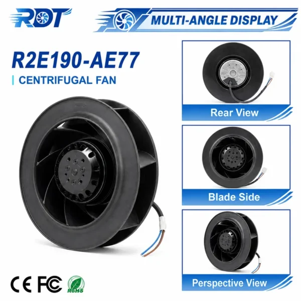Centrifugal Blower, R2E190-AE77, 230VAC, 190mm - view 6