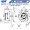 Centrifugal Blower, R2E225-BD40-21, 115VAC, 225mm, 1300CFM - view 3