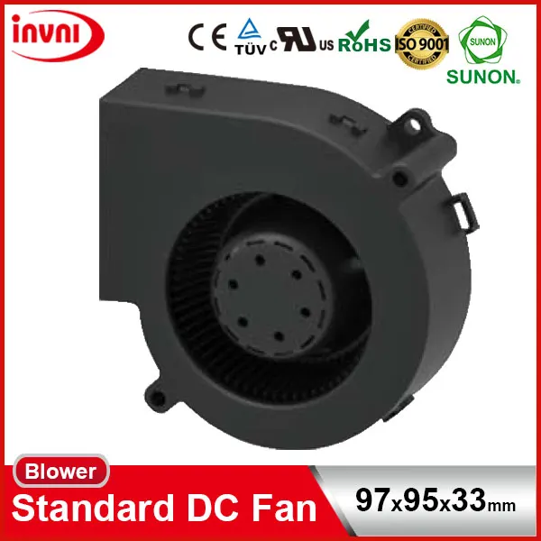 Centrifugal Blower, SUNON, Brushless, 12V, 97x95x33mm - view 2