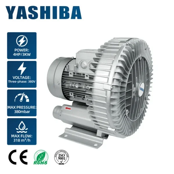 Centrifugal Blower, YASHIBA, 380V, 3KW, 50HZ