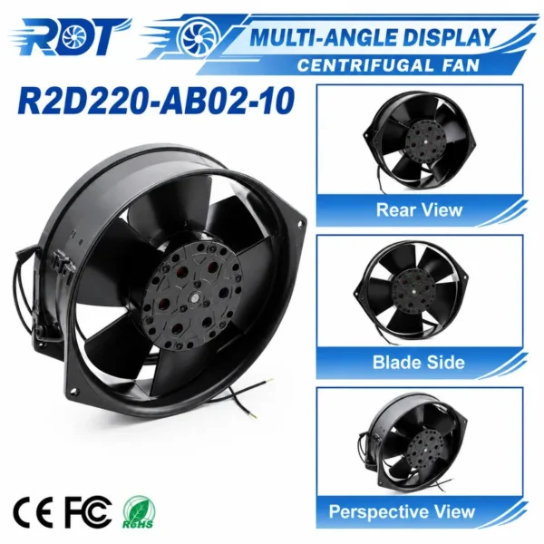 Centrifugal Cooling Blower, 220mm, 380V, R2D220-AB02-10 - view 6