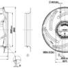 Centrifugal Cooling Fan, R3G630-RB32-03, 400V, 630MM - view 3