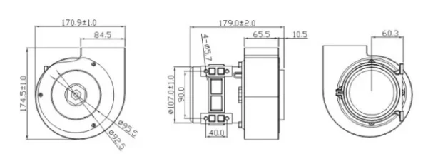 Centrifugal Fan, 13050, Plastic, Radial, 220v - view 3
