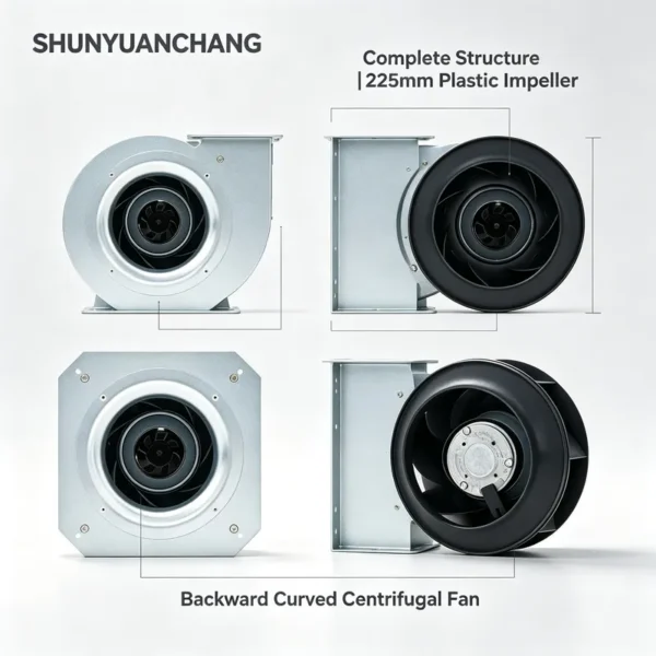 Centrifugal Fan, 225mm, Plastic, HVAC - view 3