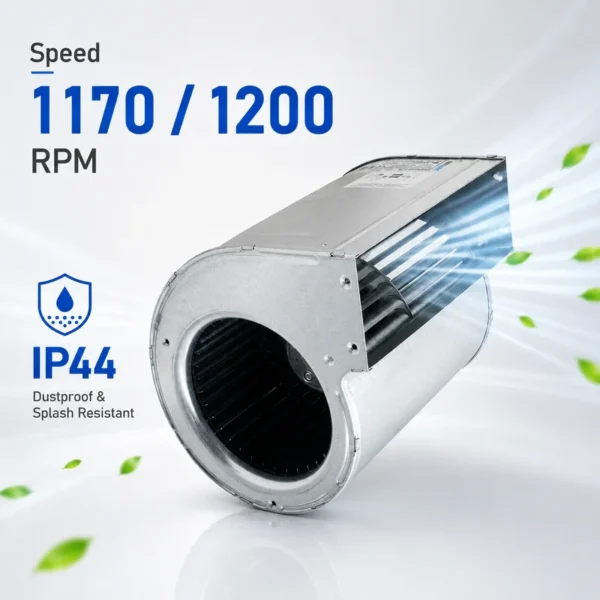 Centrifugal Fan, 230VAC, 80W, 133mm, IP44 - view 2